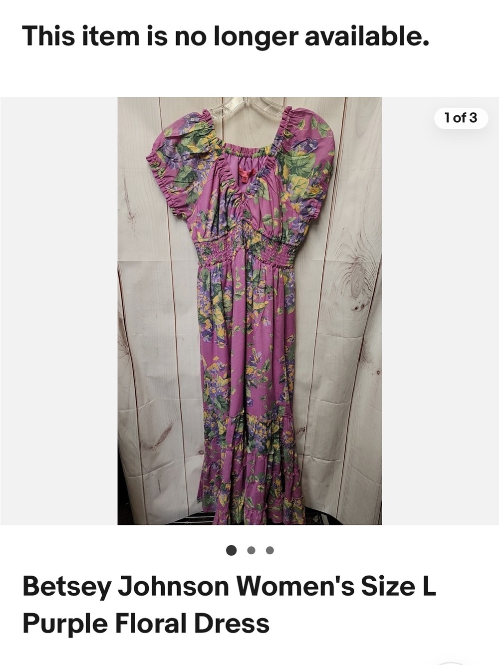Betsey Johnson Archive 90s Prairie Cotton Smocked Midi Dress Collector Sz S - Picture 15 of 16